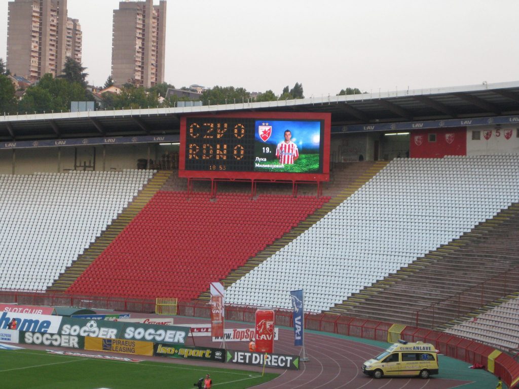 Das Stadion in Belgrad