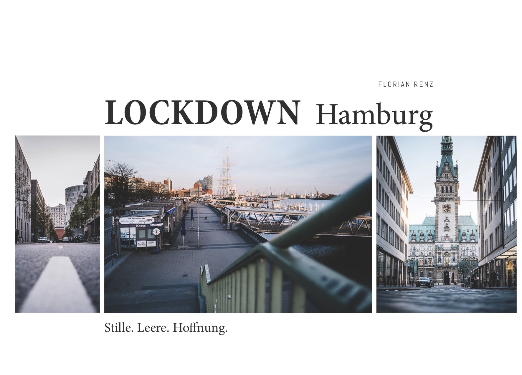 Das Cover des Bildbandes "Lockdown Hamburg. Stille. Leere. Hoffnung."